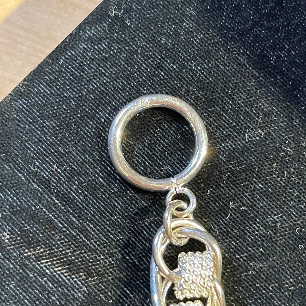 .925 Sterling Silver Rolling 8" Toggle Bracelet -… - image 3